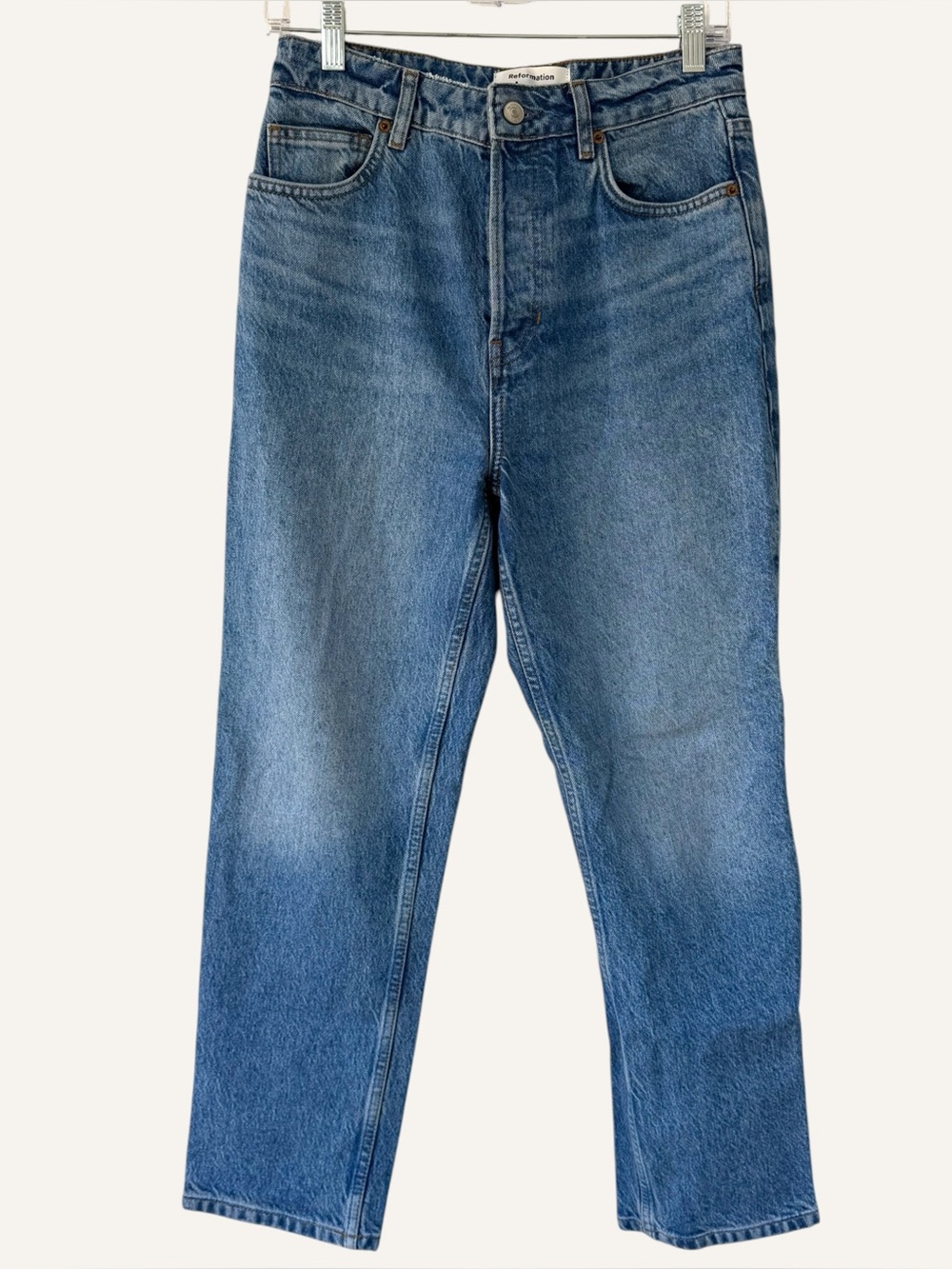 Reformation Cynthia High Rise Straight Cropped Jeans size 4